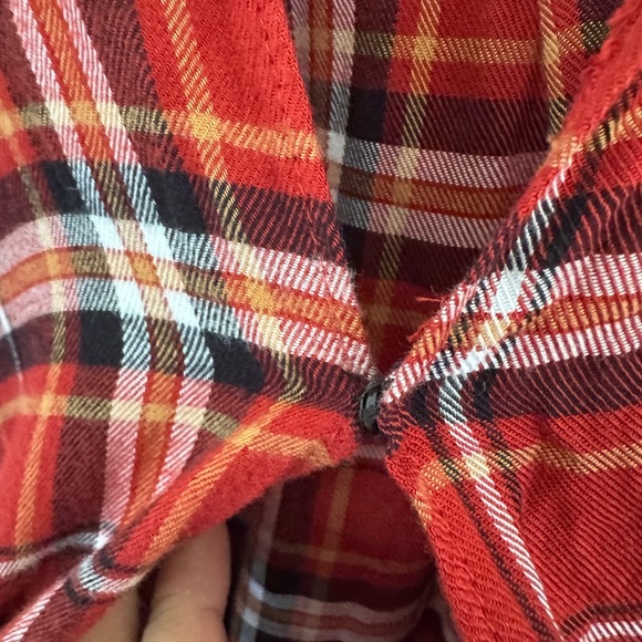 Bailey 44 rust wrap plaid top size large - Picture 4 of 9